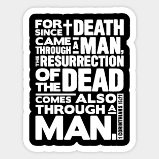 1 Corinthians 15:21 Resurrection Sticker